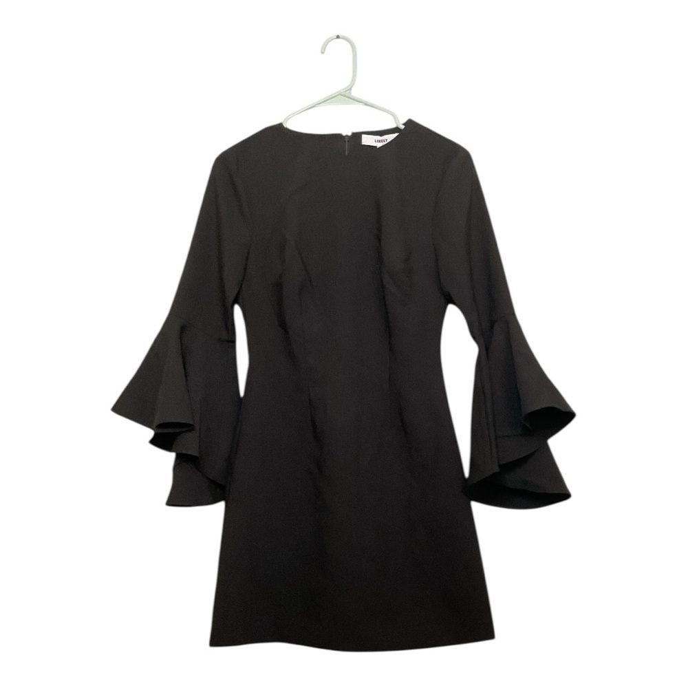 Women’s Likely Mallory Bell-sleeve mini dress in black, size 2